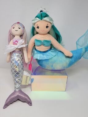 DOUGLAS Ciara Aqua Mermaid Plush + CYNTHIA ROWLY Snuggle Tail & Friends Plush